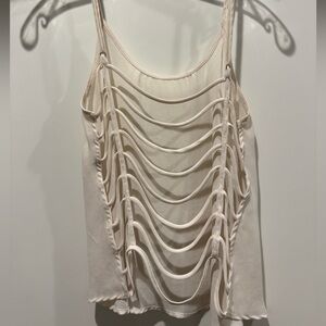 Sexy Cream Backless Top